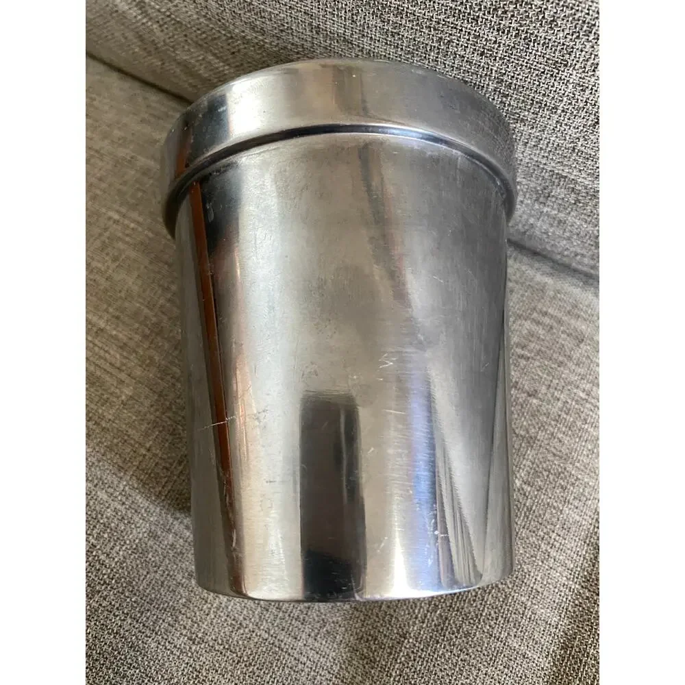 Pewter flower pot, candle holder, small